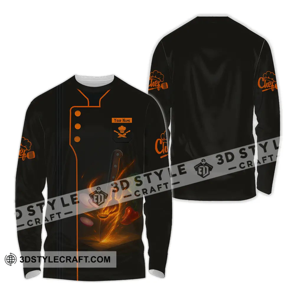 Unisex Shirt Custom Chef Shirt Long Sleeve Shirt / S T shirt