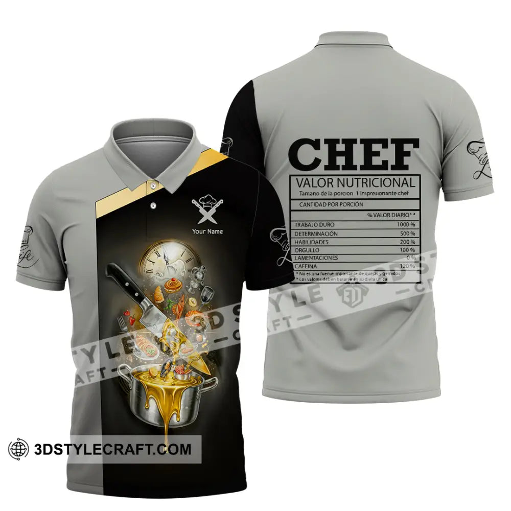 Unisex Shirt - Custom Chef Valor Nutricional Shirt Polo Shirt / S T-shirt