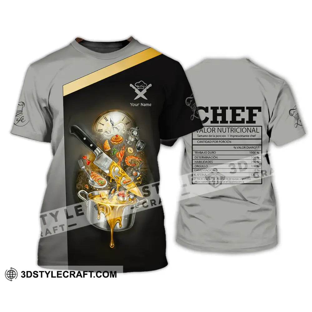 Unisex Shirt - Custom Chef Valor Nutricional Shirt T-Shirt / S T-shirt