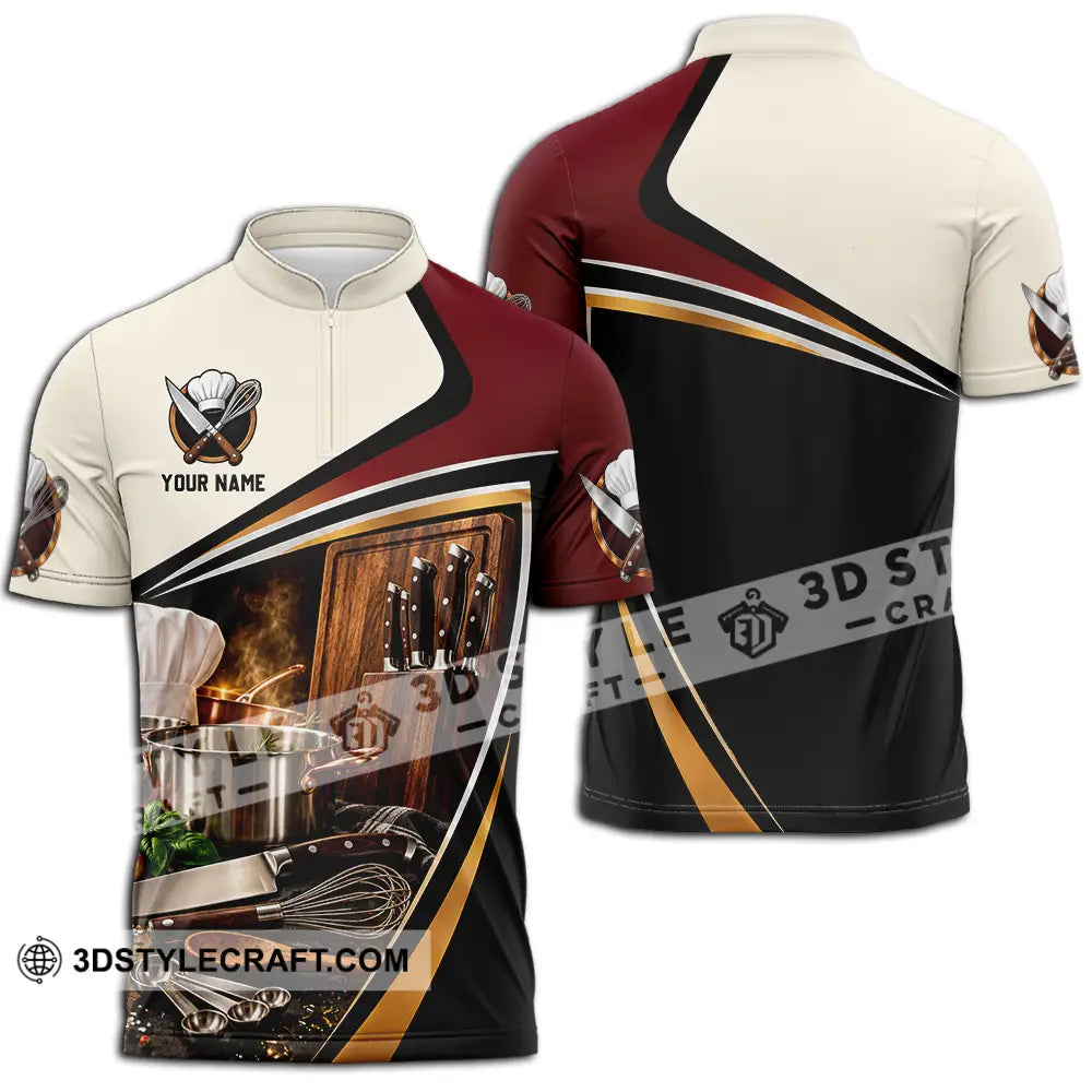 Unisex Shirt - Custom Chef Shirt - Zipper Polo Shirt / S - T-shirt
