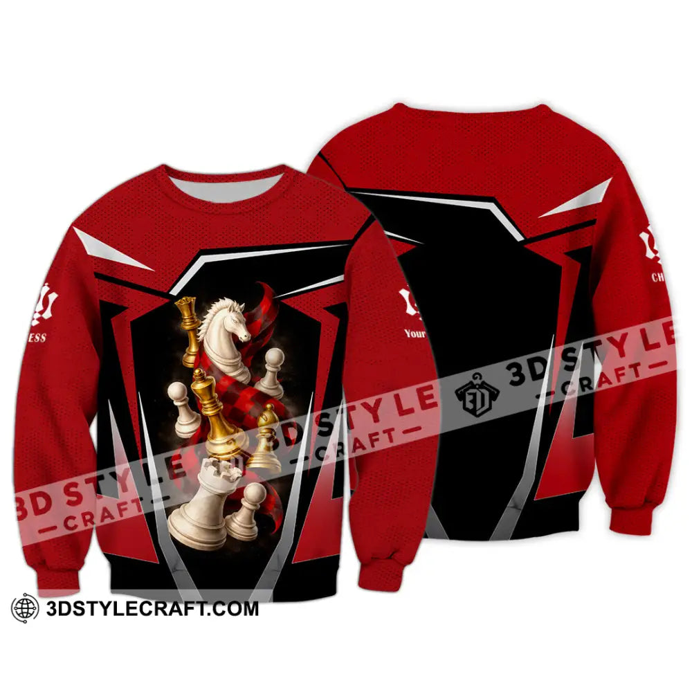 Unisex Shirt - Custom Chess 3D Shirt Long Sleeve / S T-shirt