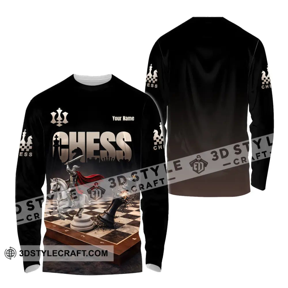 Unisex Shirt - Custom Chess 3D Shirt Long Sleeve Shirt / S T-shirt