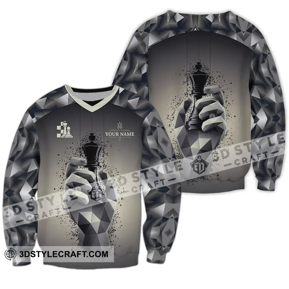 Unisex Shirt - Custom Chess 3D Shirt Long Sleeve / S T-shirt