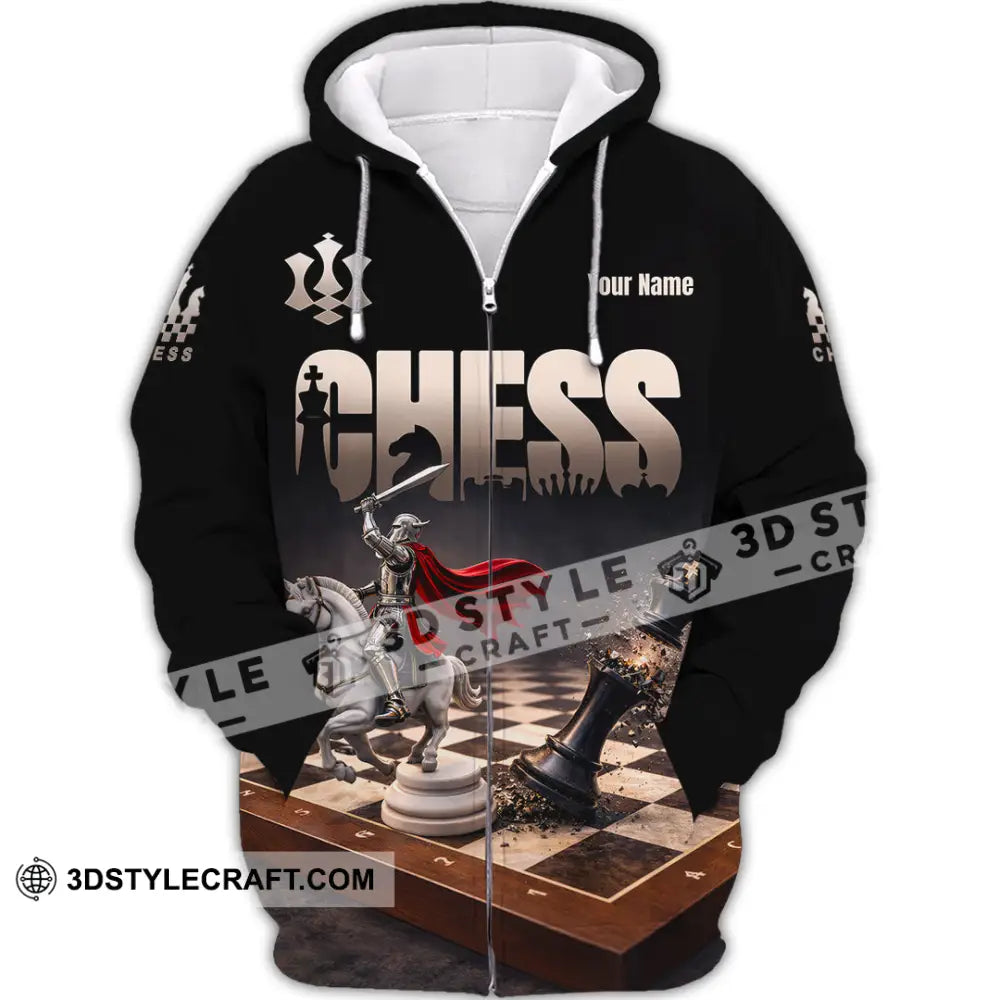 Unisex Shirt - Custom Chess 3D Shirt Zipper Hoodie / S T-shirt
