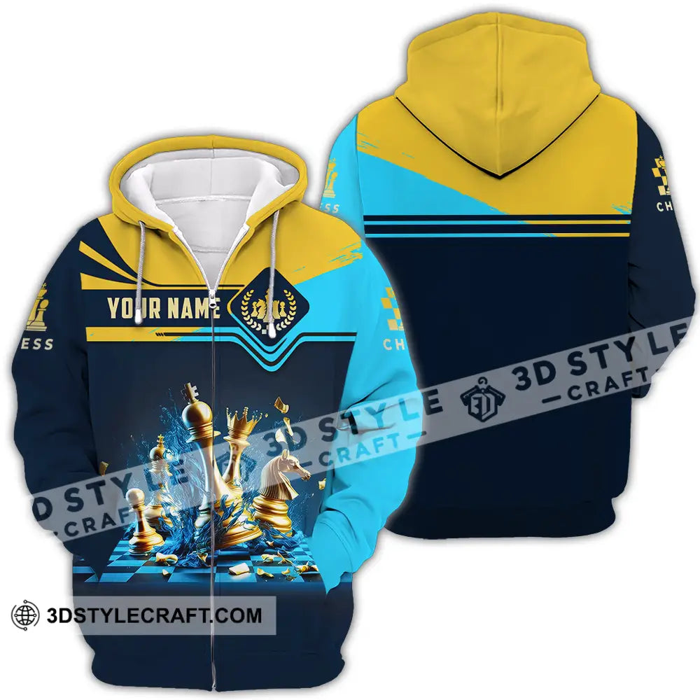 Unisex Shirt - Custom Chess 3D Shirt Zipper Hoodie / S T-shirt