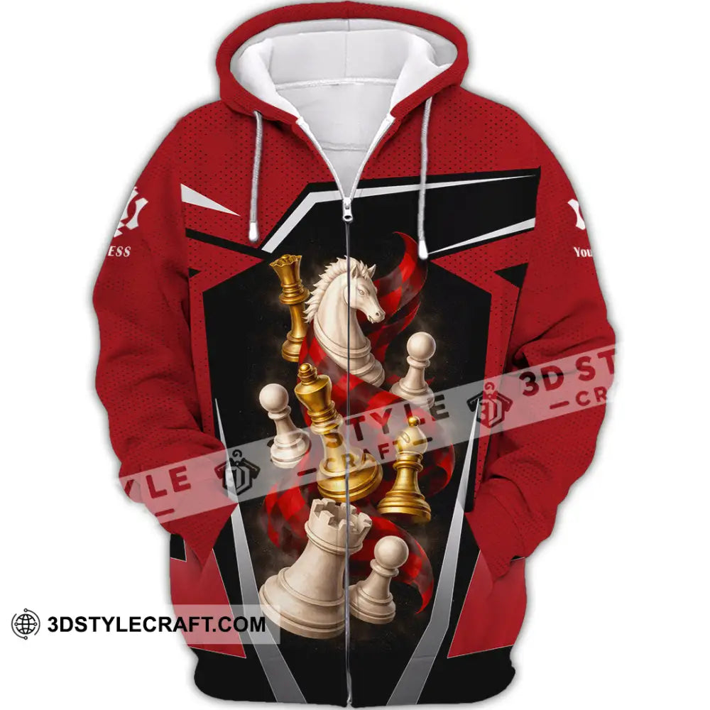 Unisex Shirt - Custom Chess 3D Shirt Zipper Hoodie / S T-shirt
