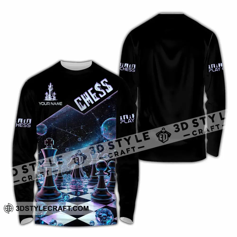 Unisex Shirt - Custom Chess Galaxy Sport Shirt Long Sleeve Shirt / S T-shirt