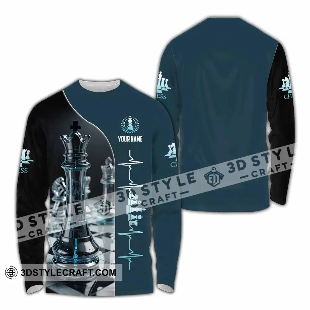 Unisex Shirt - Custom Chess Heartbeat Shirt Long Sleeve Shirt / S T-shirt