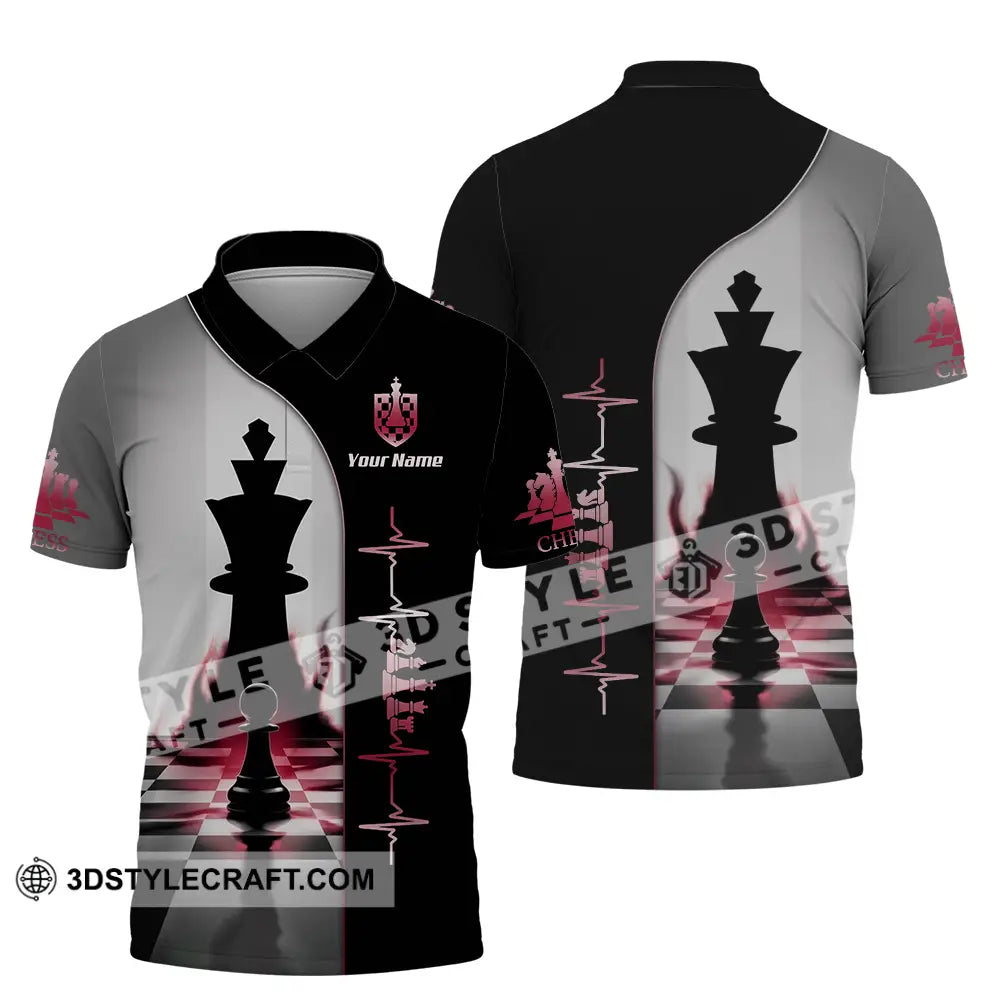 Unisex Shirt - Custom Chess Heartbeat Lover Shirt Polo Shirt / S T-shirt