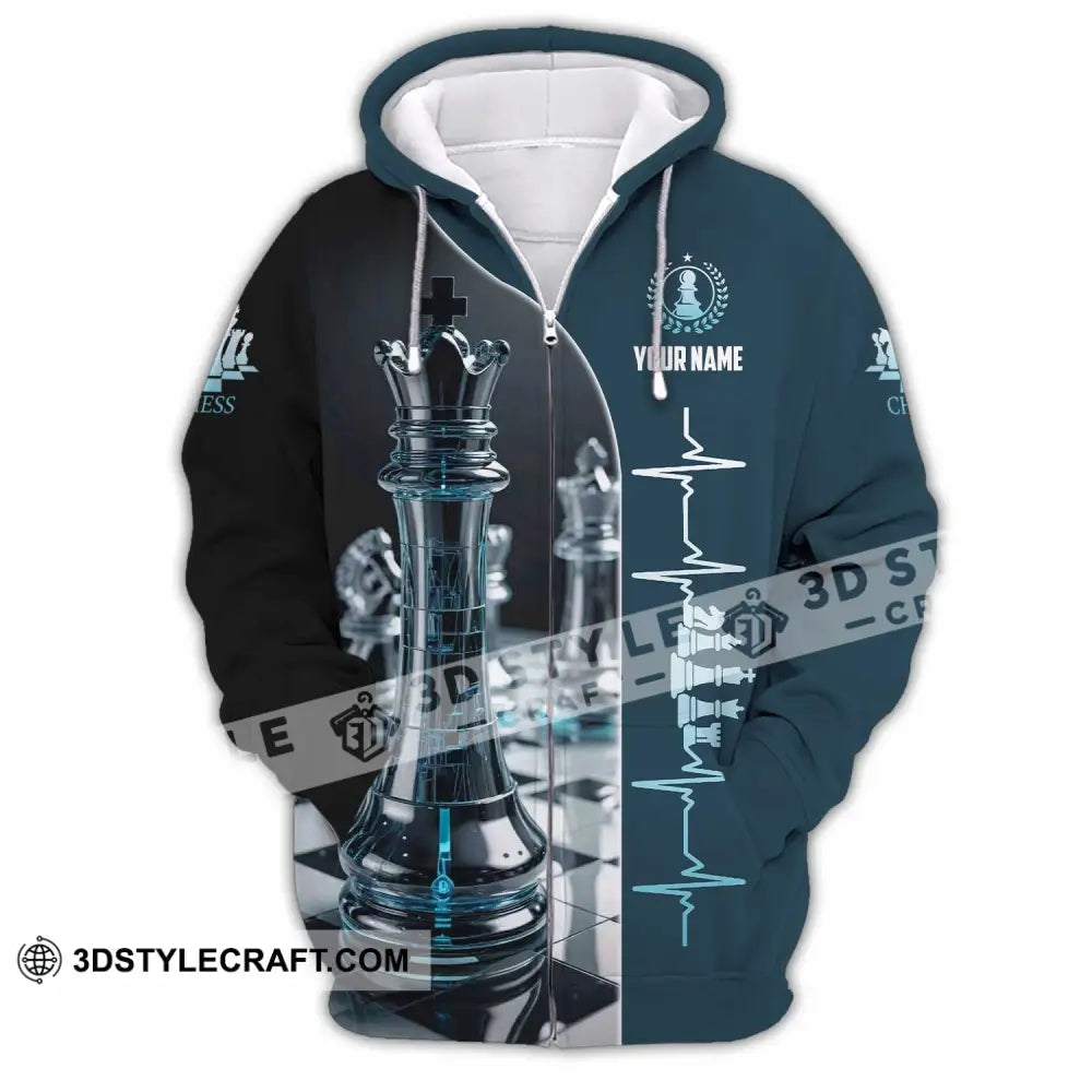 Unisex Shirt - Custom Chess Heartbeat Shirt Zipper Hoodie / S T-shirt
