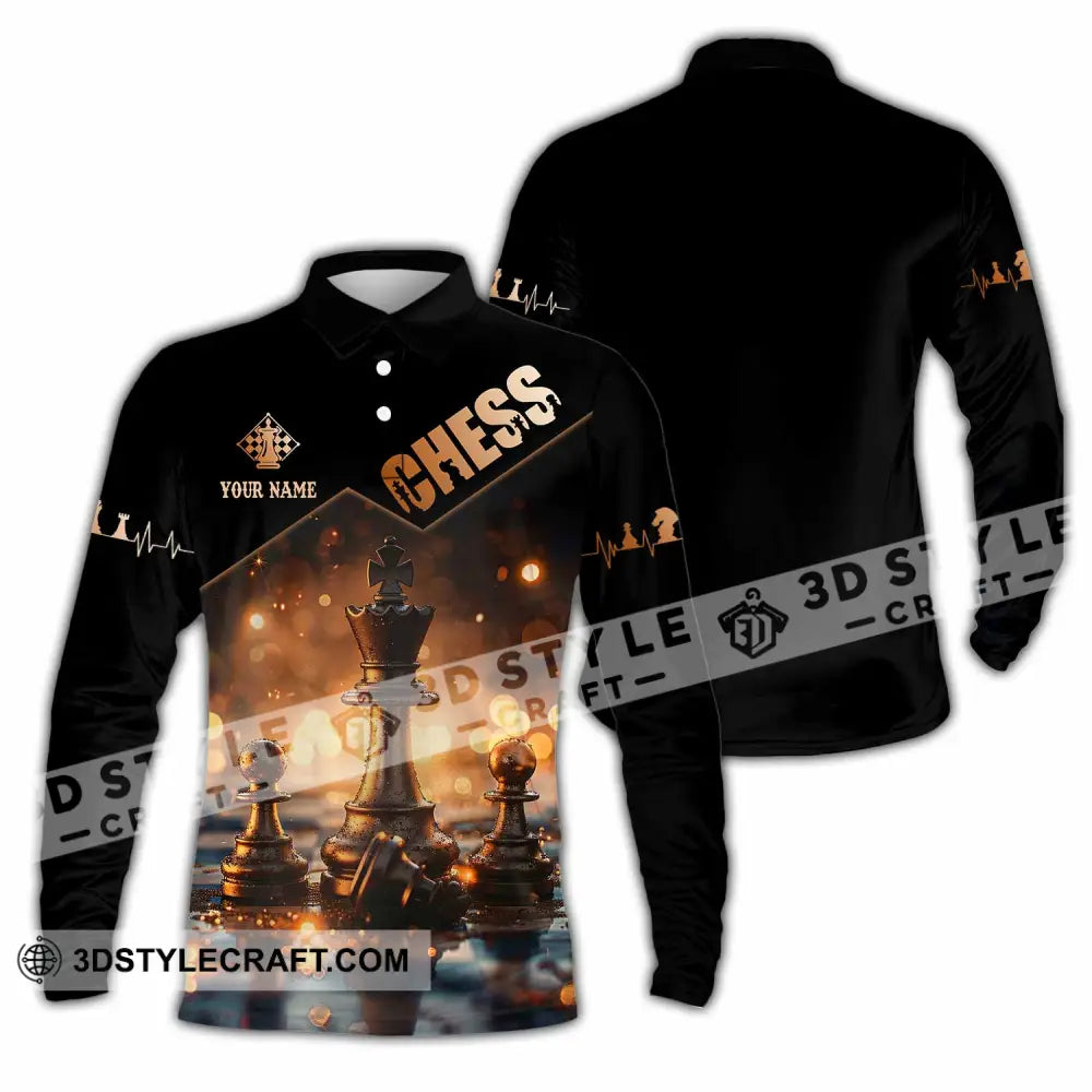 Unisex Shirt - Custom Chess Shirt Long Sleeve Polo / S T-shirt