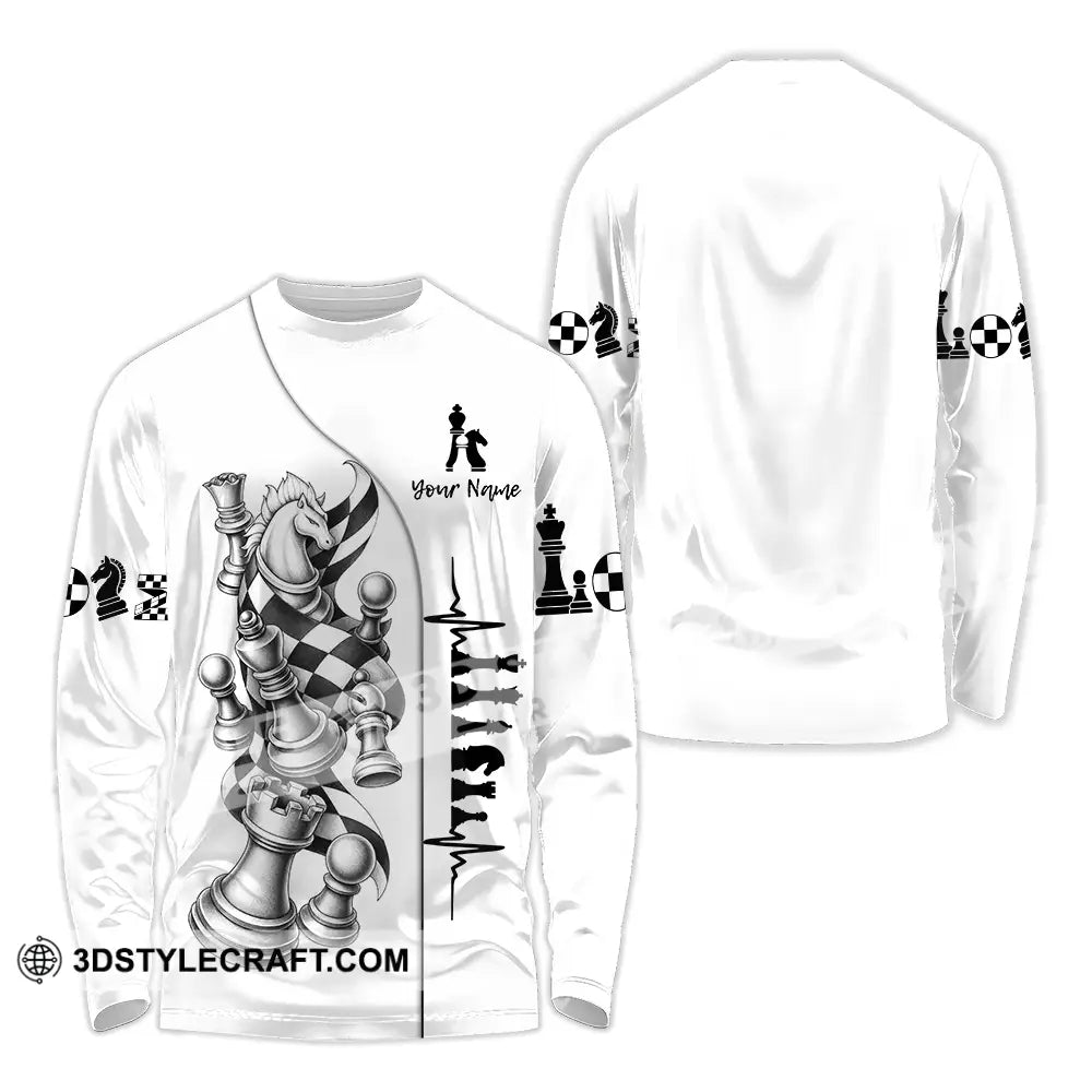 Unisex Shirt - Custom Chess Shirt - Long Sleeve Shirt / S - T-shirt