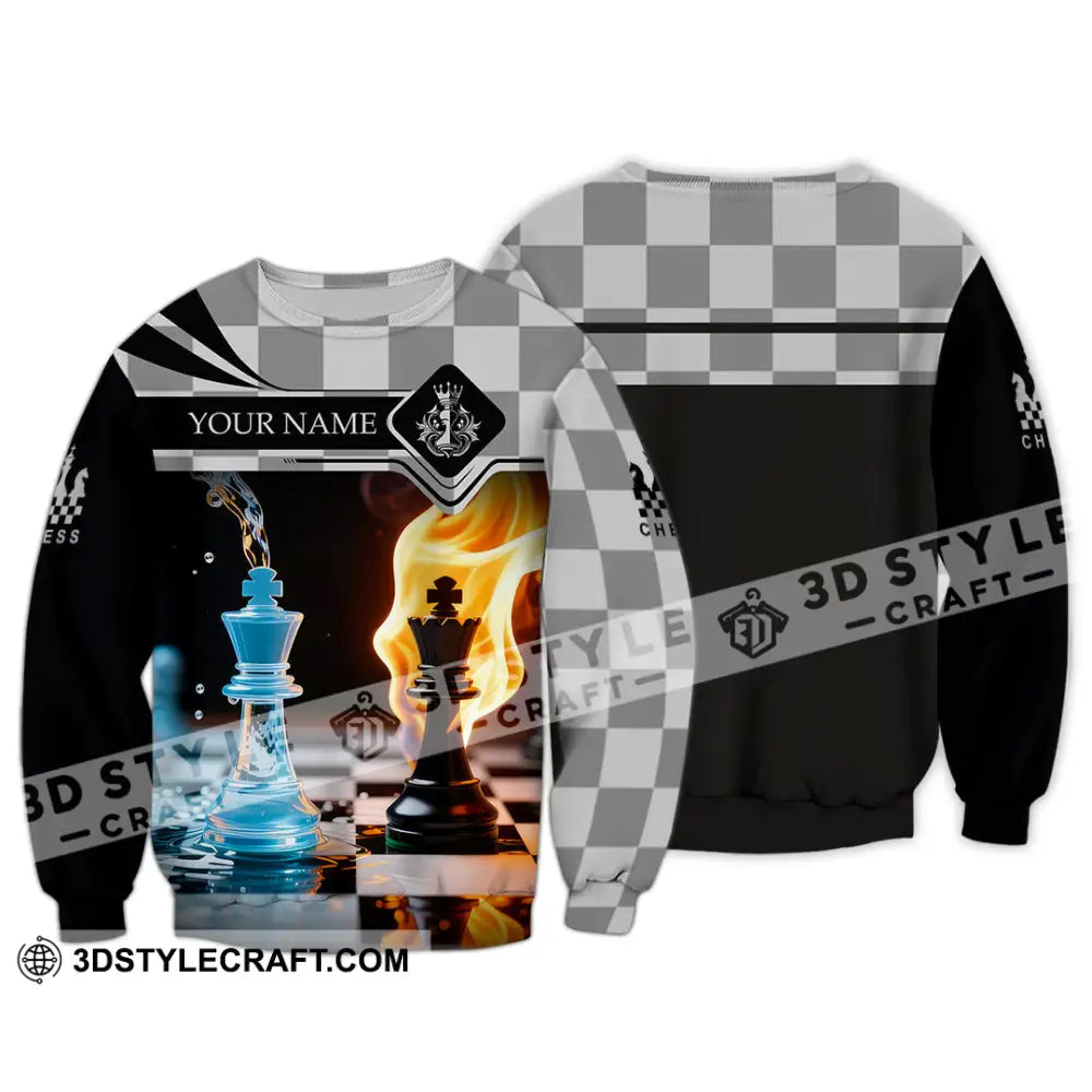Unisex Shirt - Custom Chess Player 3D Shirt Long Sleeve / S T-shirt