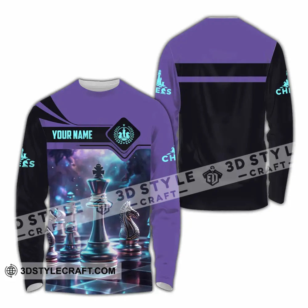 Unisex Shirt - Custom Chess Player Shirt Long Sleeve Shirt / S T-shirt