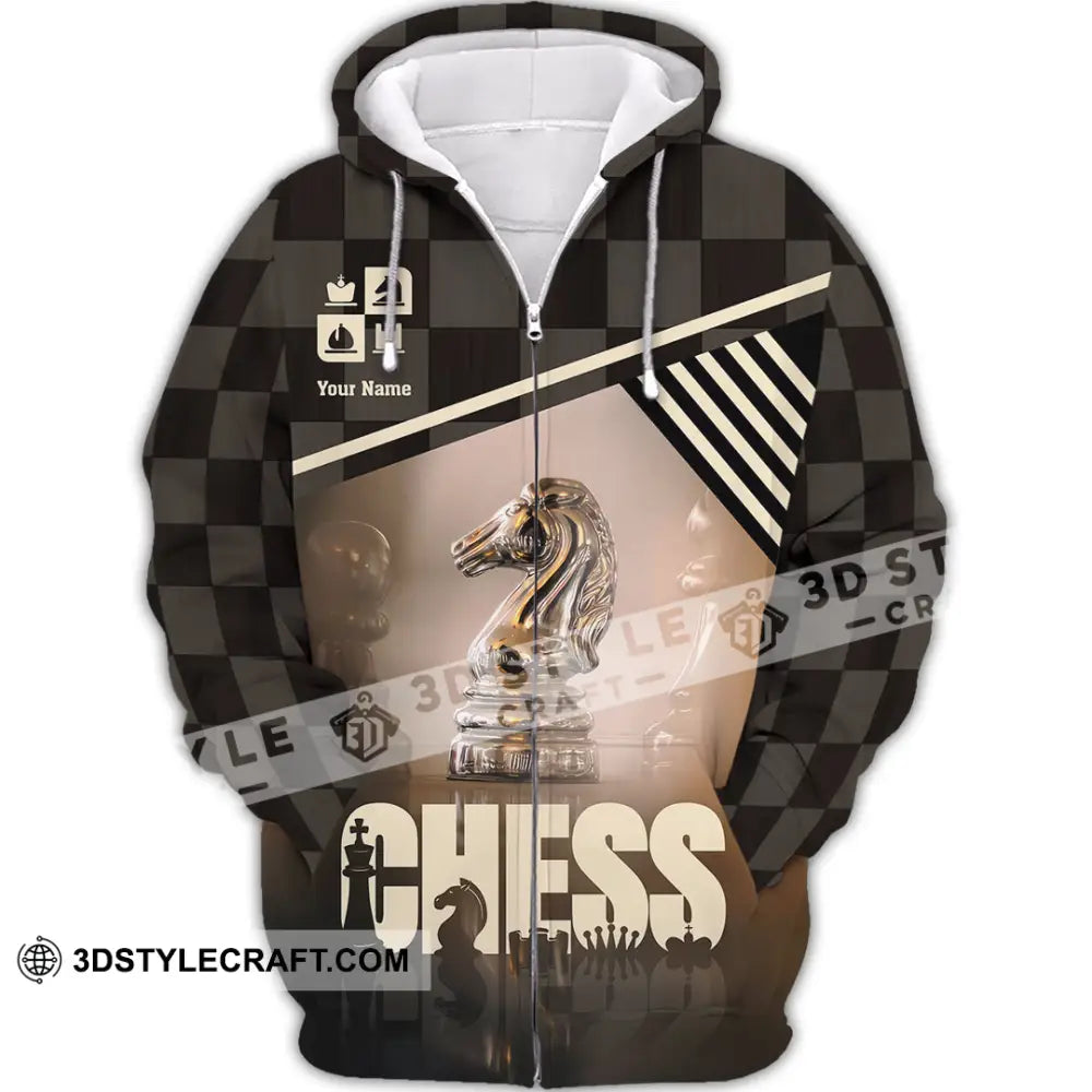 Unisex Shirt Custom Chess Shirt Zipper Hoodie / S T shirt