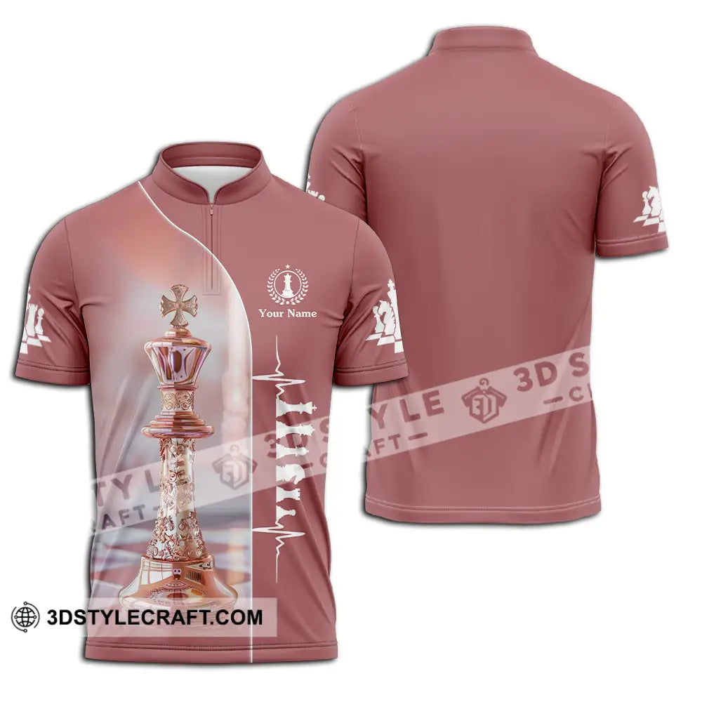Unisex Shirt Custom Chess Shirt Zipper Polo Shirt / S T shirt