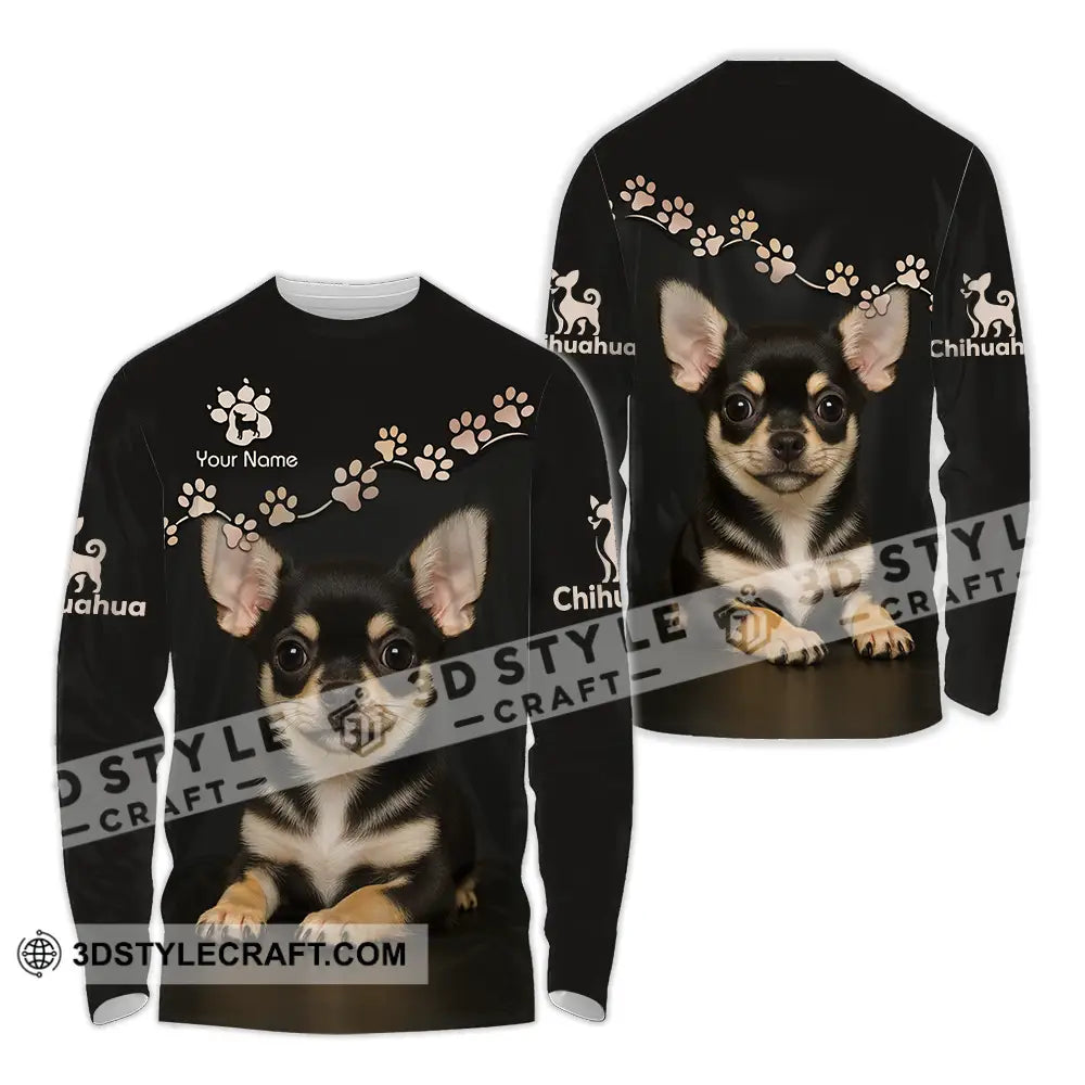 Unisex Shirt - Custom Chihuahua Shirt Long Sleeve Shirt / S T-shirt