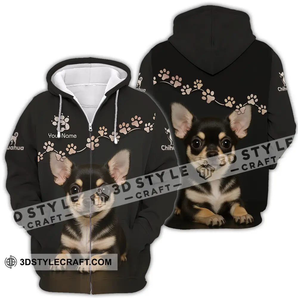 Unisex Shirt - Custom Chihuahua Shirt Zipper Hoodie / S T-shirt
