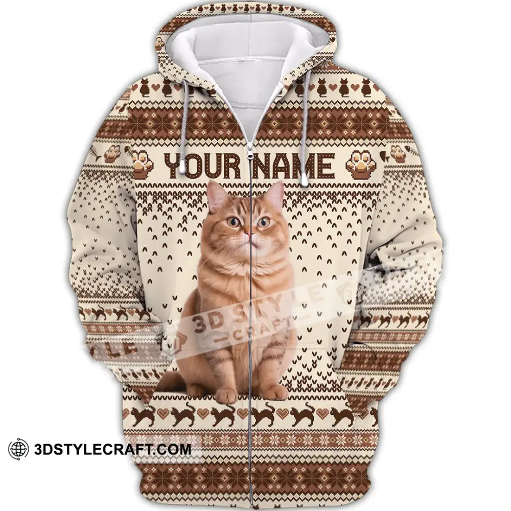Unisex Shirt - Custom Christmas Pet 3D Shirt Zipper Hoodie / S T-shirt