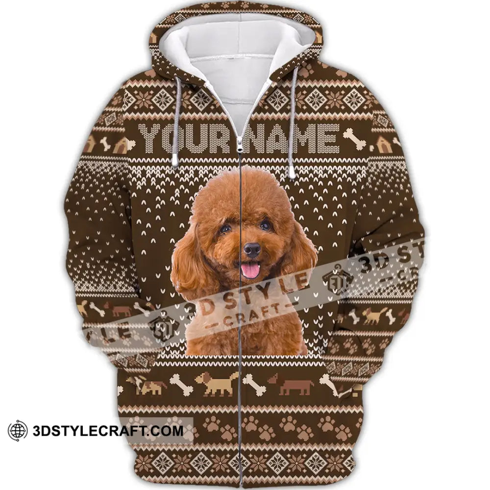 Unisex Shirt - Custom Christmas Pet 3D Shirt Zipper Hoodie / S T-shirt