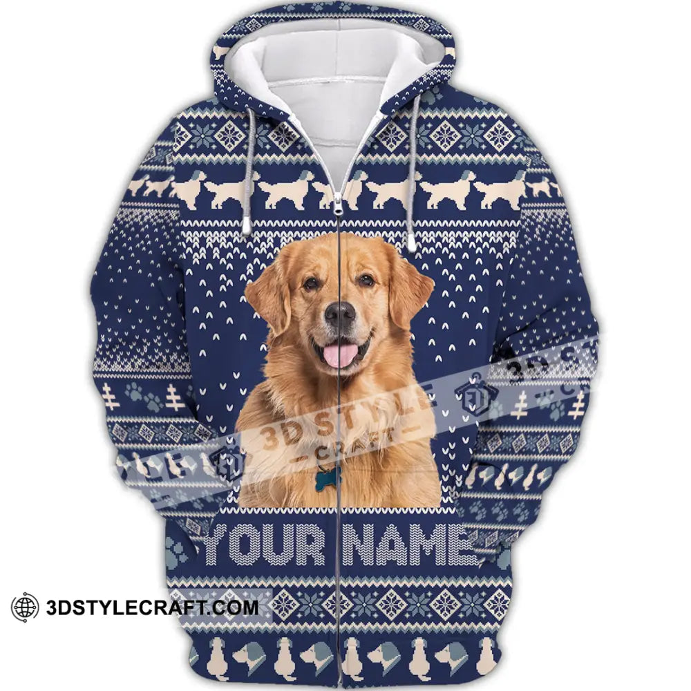 Unisex Shirt - Custom Christmas Pet 3D Shirt Zipper Hoodie / S T-shirt