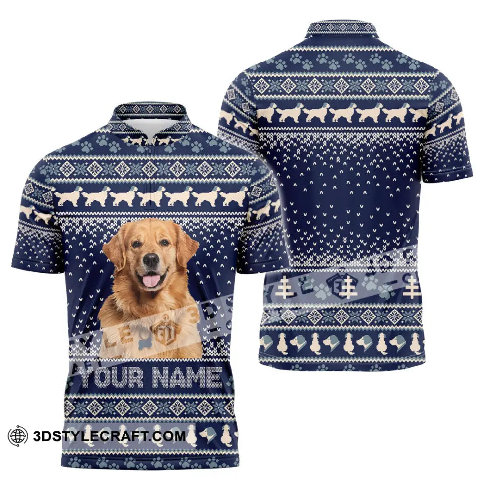 Unisex Shirt - Custom Christmas Pet 3D Shirt Zipper Polo Shirt / S T-shirt