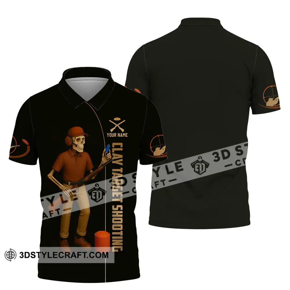 Unisex Shirt - Custom Clay Target Shooting Shirt Polo Shirt / S T-shirt