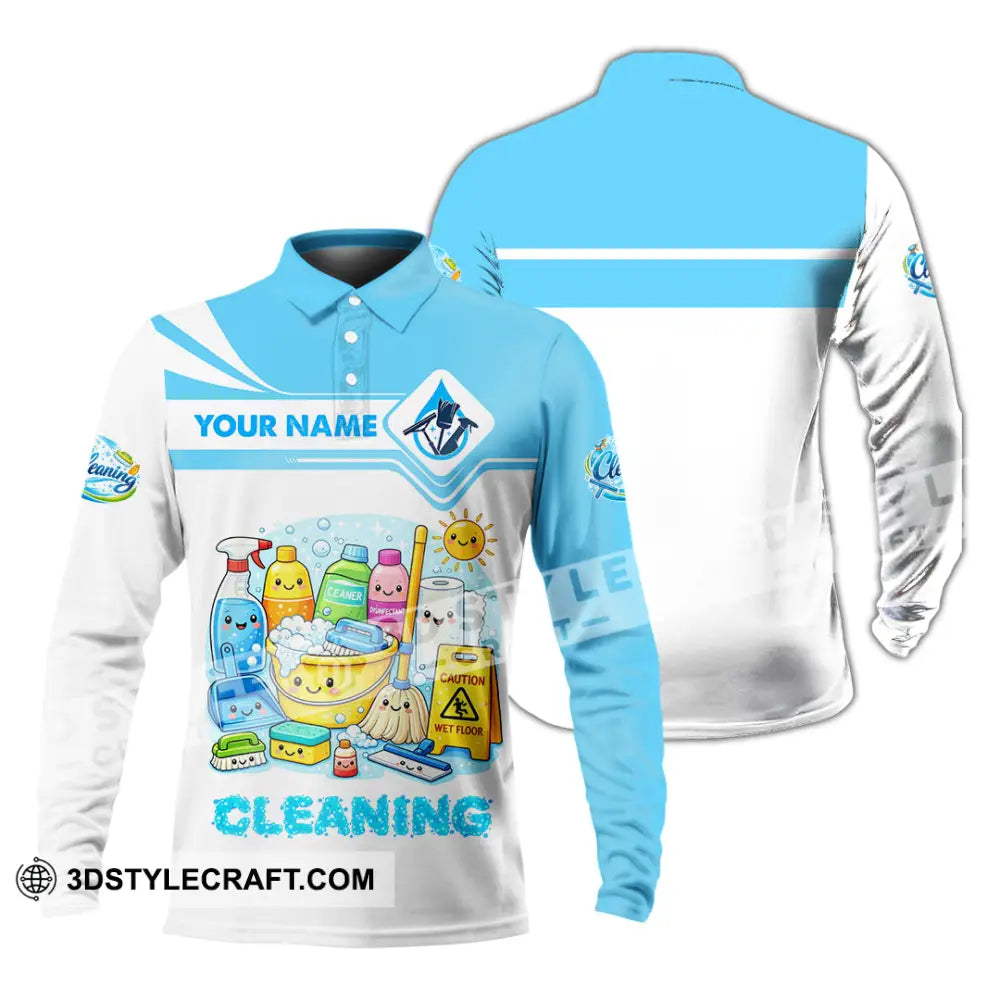 Unisex Shirt - Custom Cleaning Shirt - Long Sleeve Polo / S - T-shirt