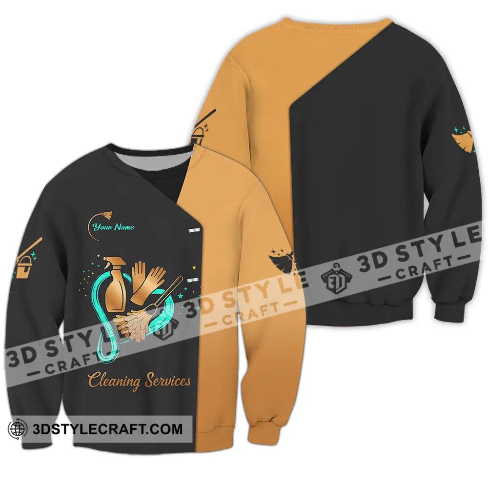Unisex Shirt - Custom Cleaning Service Shirt Long Sleeve / S T-shirt