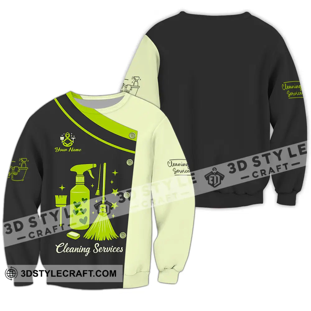 Unisex Shirt - Custom Cleaning Service Shirt Long Sleeve / S T-shirt