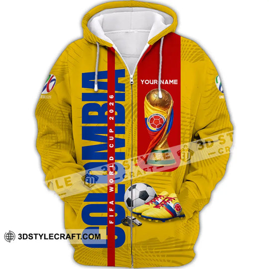 Unisex Shirt - Custom Colombia World Cup 2026 3D Shirt style option 3