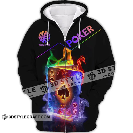 Unisex Shirt - Custom Colorful Poker Ace Card Shirt style option 2