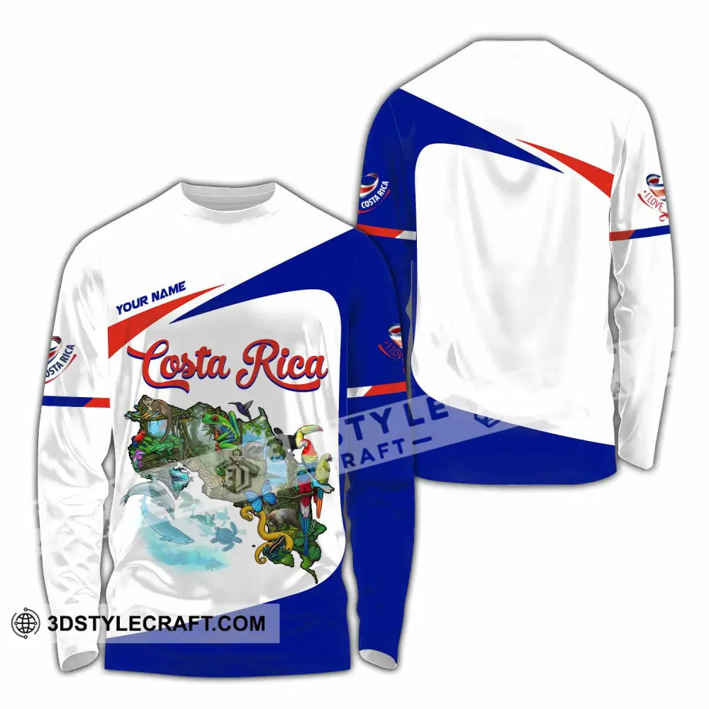 Unisex Shirt - Custom Costa Rica Shirt Long Sleeve Shirt / S T-shirt