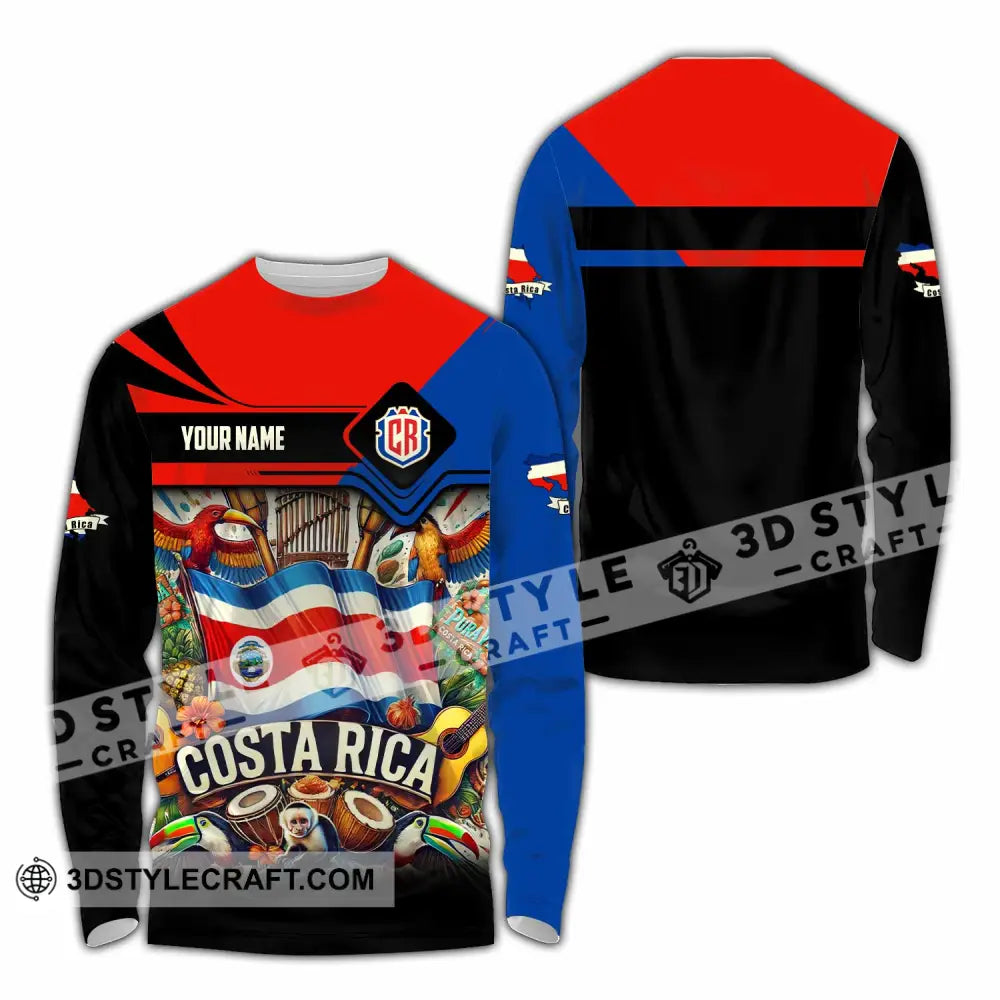 Unisex Shirt - Custom Costa Rica Shirt Long Sleeve Shirt / S T-shirt
