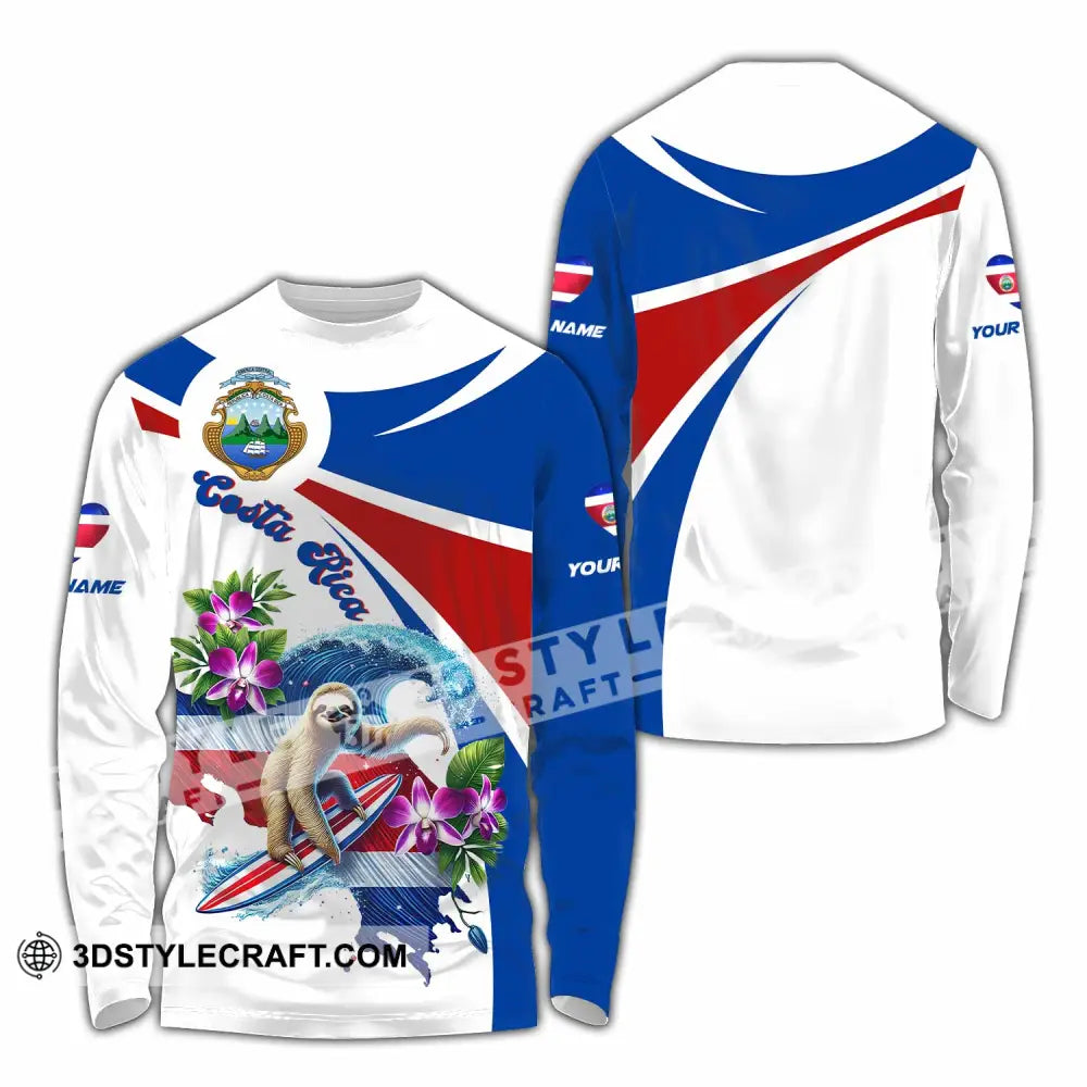 Unisex Shirt - Custom Costa Rica Shirt Long Sleeve Shirt / S T-shirt