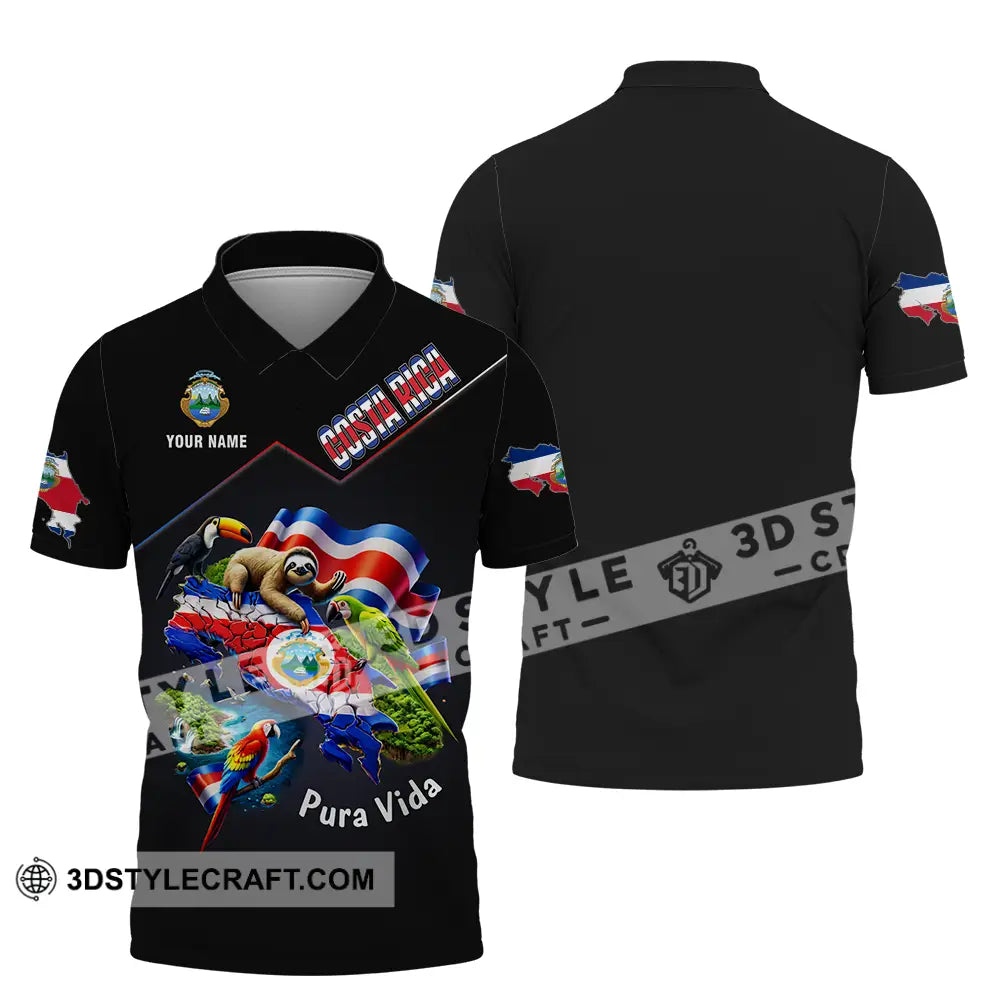 Unisex Shirt - Custom Costa Rica Pura Vida 3D Shirt Polo Shirt / S T-shirt