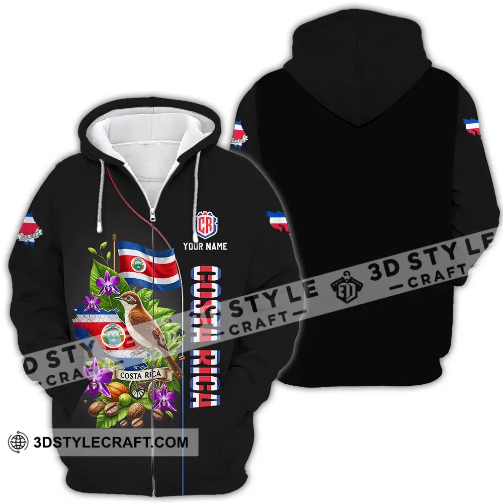 Unisex Shirt - Custom Costa Rica Pura Vida 3D Shirt Zipper Hoodie / S T-shirt