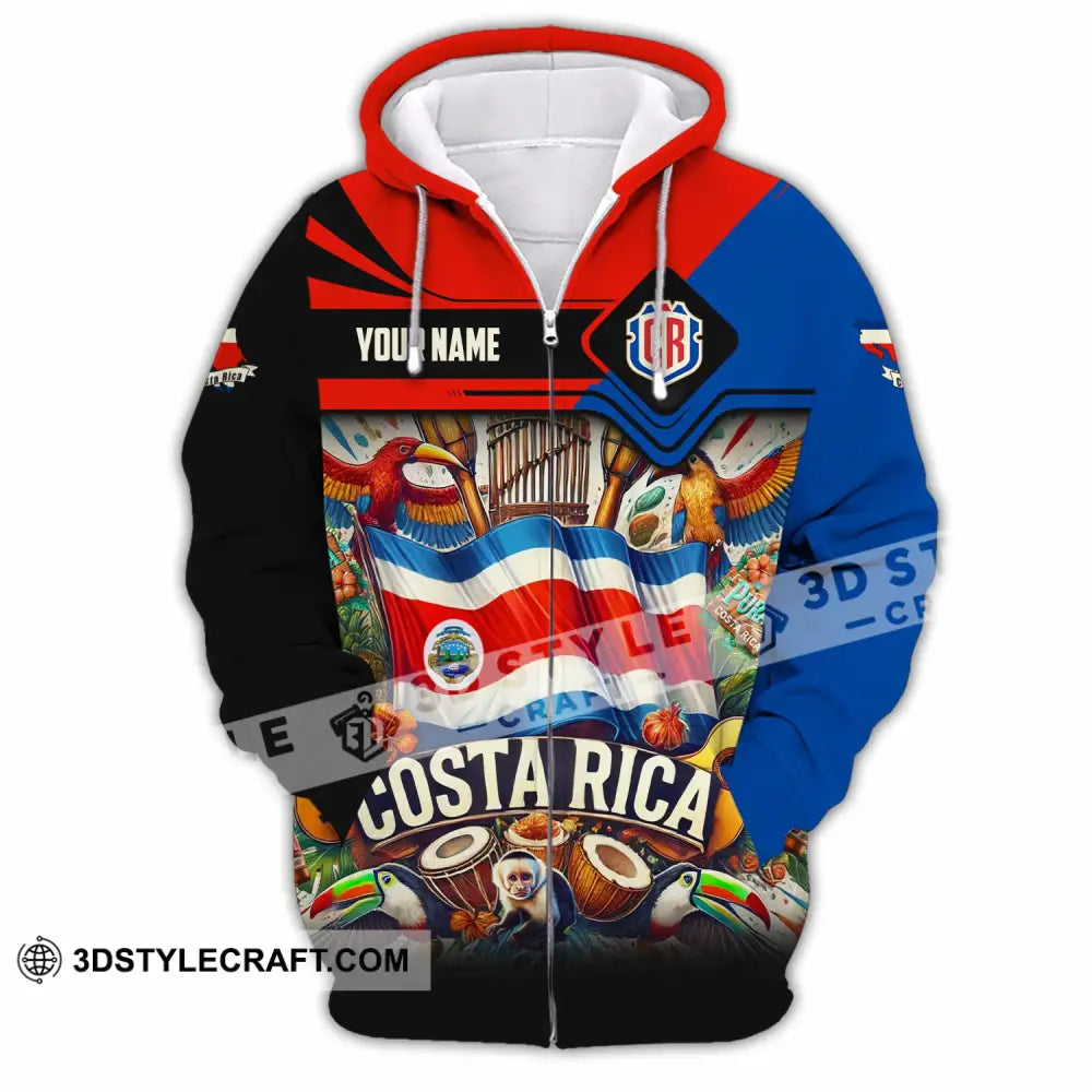 Unisex Shirt - Custom Costa Rica Shirt Zipper Hoodie / S T-shirt