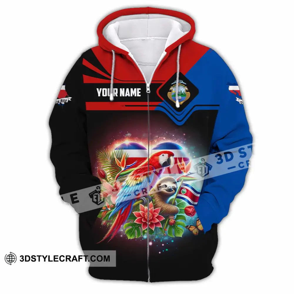 Unisex Shirt - Custom Costa Rica Shirt Zipper Hoodie / S T-shirt