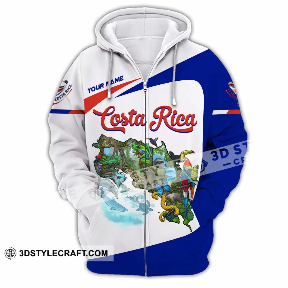 Unisex Shirt - Custom Costa Rica Shirt Zipper Hoodie / S T-shirt