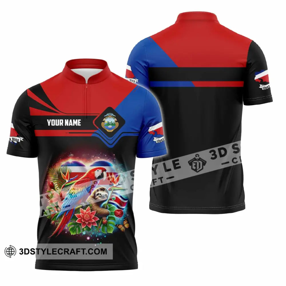 Unisex Shirt - Custom Costa Rica Shirt Zipper Polo Shirt / S T-shirt