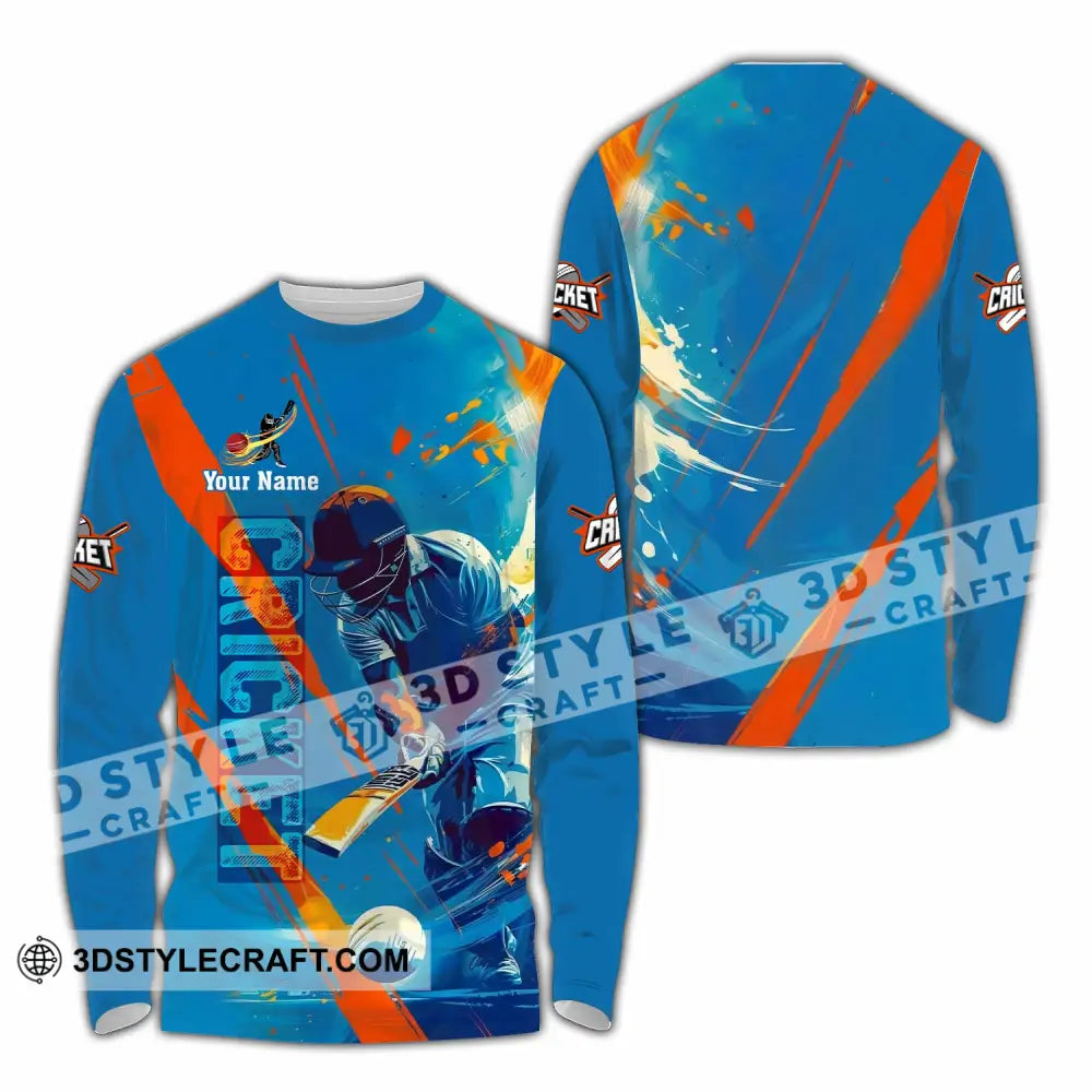 Unisex Shirt - Custom Cricket 3D Shirt Long Sleeve Shirt / S T-shirt