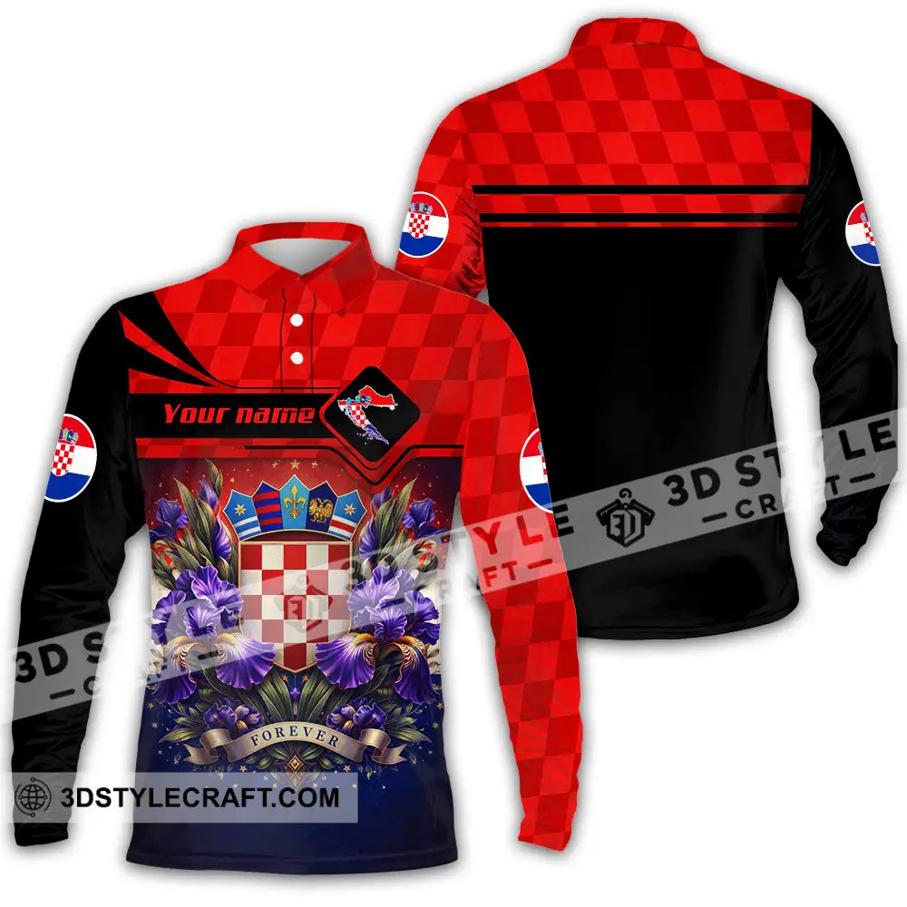 Unisex Shirt - Custom Croatia Fifa World Cup 2026 3D Shirt - Long Sleeve Polo / S - T-shirt