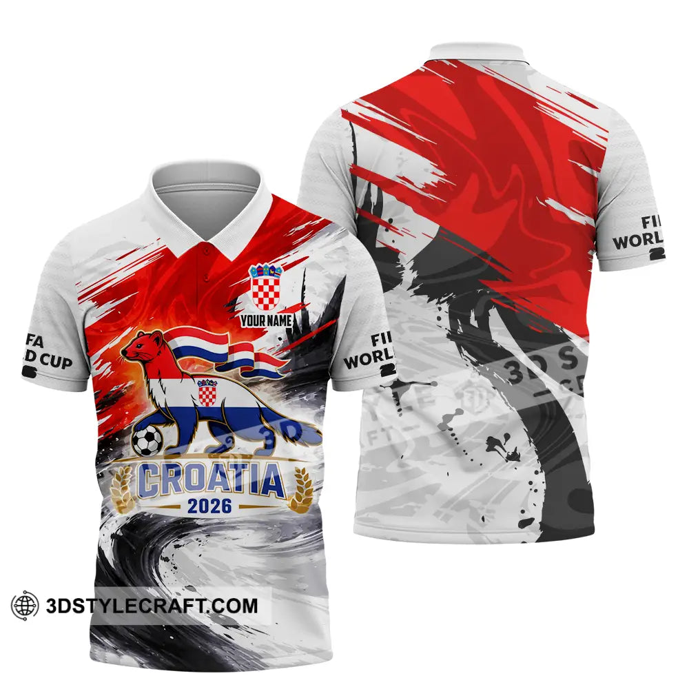 Unisex Shirt - Custom Croatia 3D Shirt Polo Shirt / S T-shirt