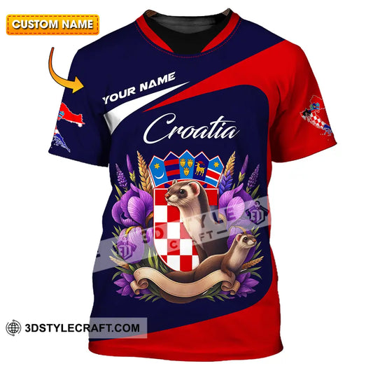 Unisex Shirt - Custom Croatia 3D Shirt T-shirt