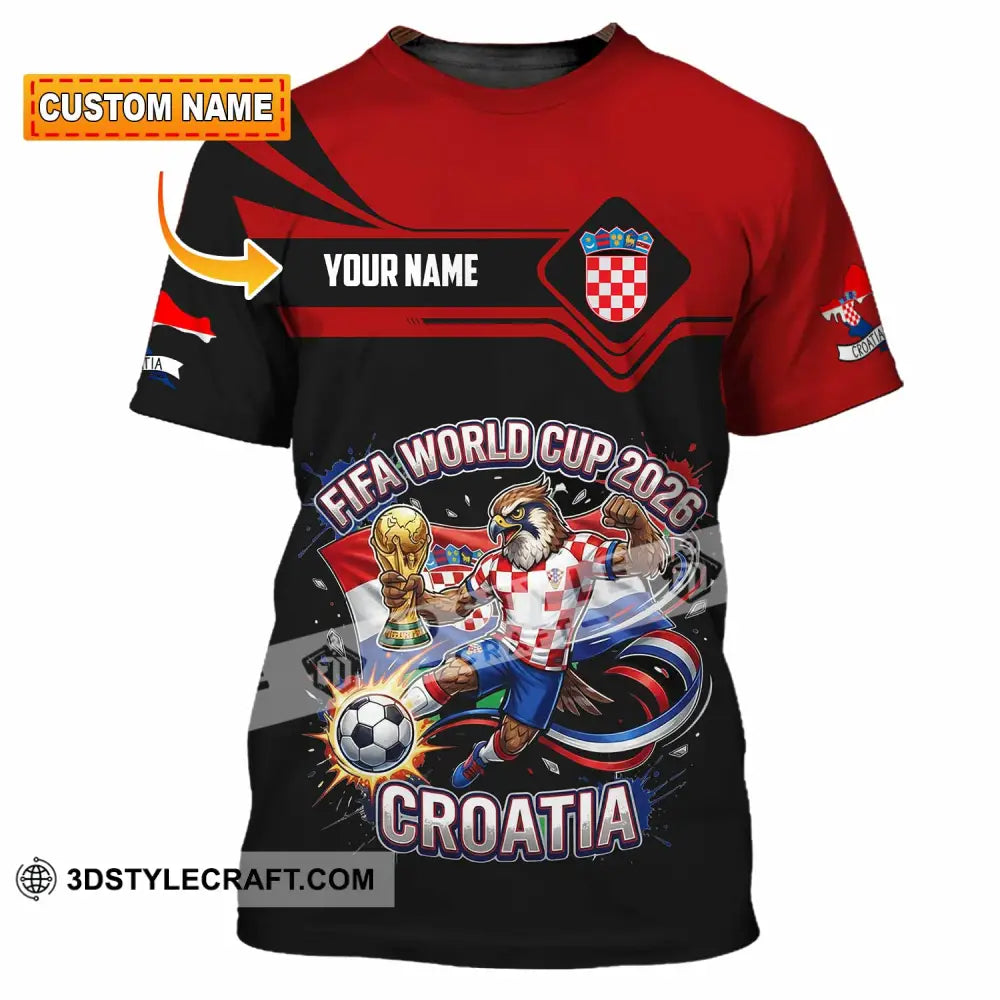 Unisex Shirt - Custom Croatia Fifa World Cup 2026 3D Shirt T-shirt
