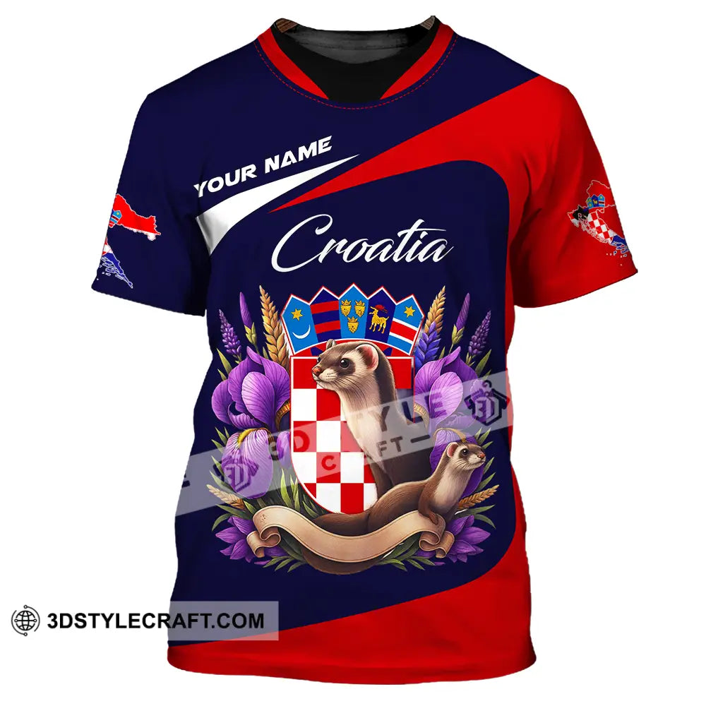 Unisex Shirt - Custom Croatia 3D Shirt T-Shirt / S T-shirt