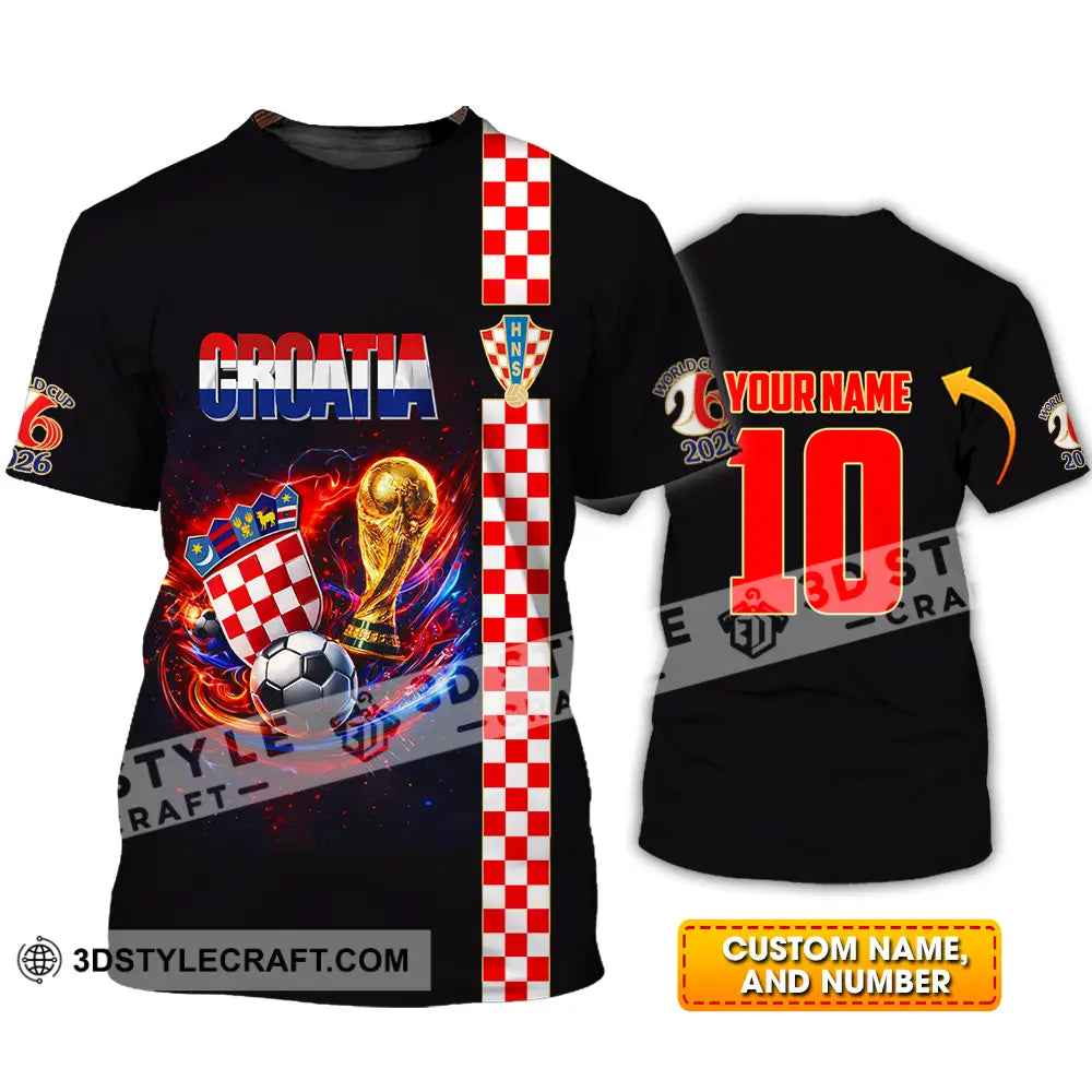 Unisex Shirt - Custom Croatia FIFA World Cup 2026 3D Shirt T-shirt
