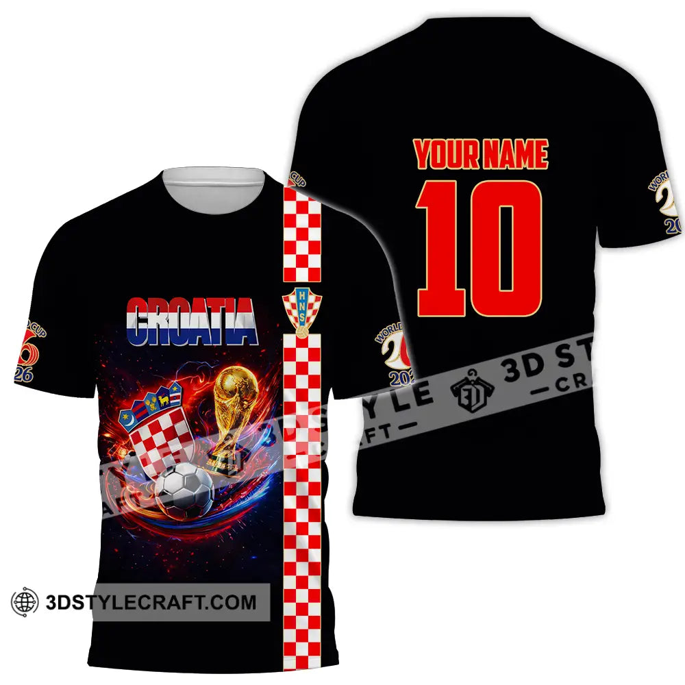 Unisex Shirt - Custom Croatia FIFA World Cup 2026 3D Shirt T-Shirt / S T-shirt