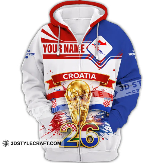Unisex Shirt - Custom Croatia Fifa World Cup 2026 3D Shirt style option 3